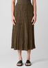 Crushed Silk Flared Skirt