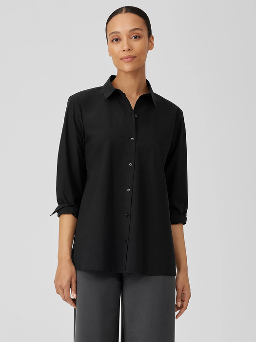 Picture of Classic Stepped-Hem Button-Up Shirt - Women's