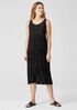 Crushed Silk Habutai Tiered Dress