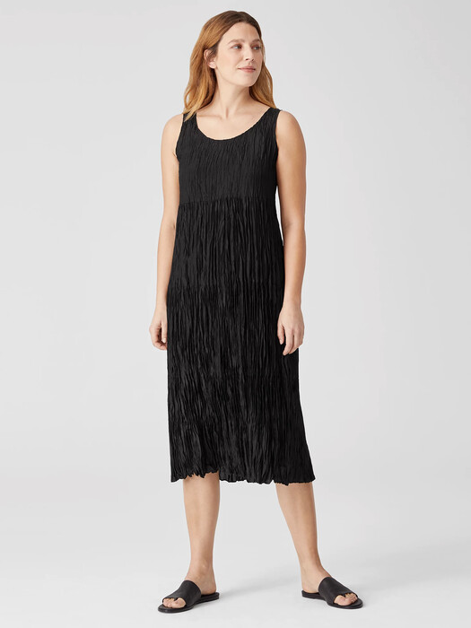 eileen fisher hammered silk dress Hammered Silk Cotton Cami Dress