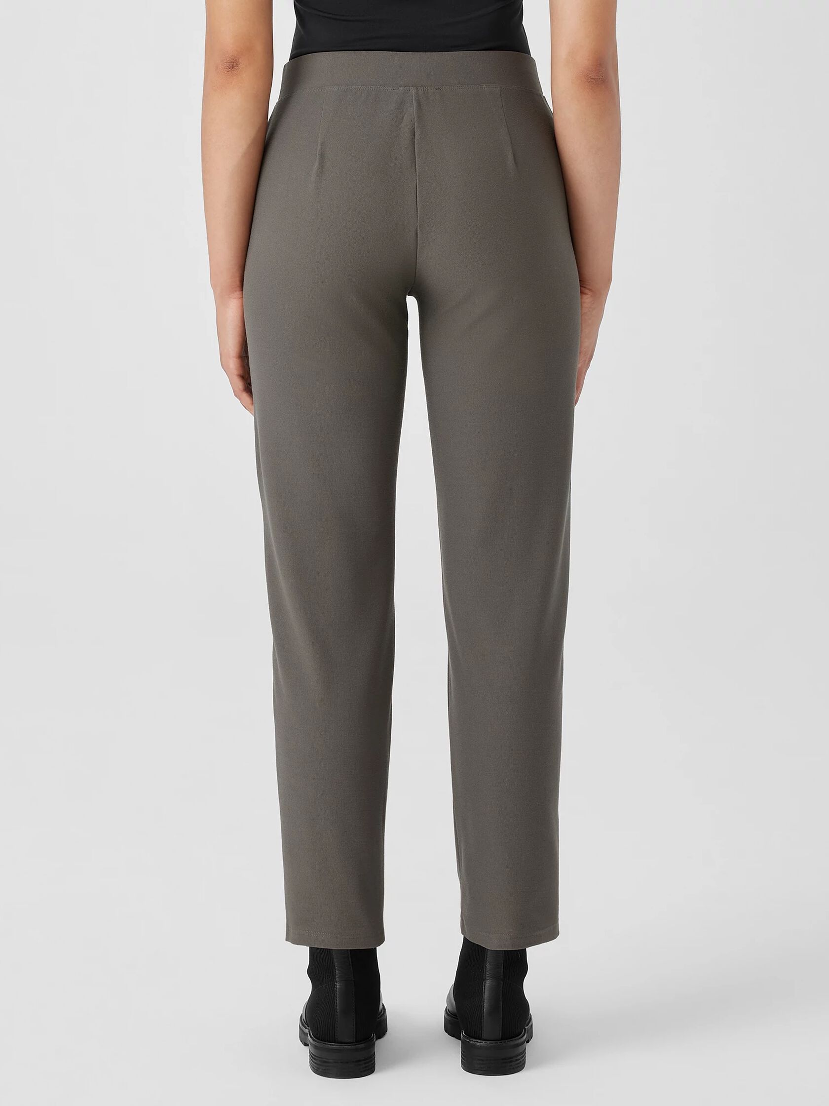 Washable Stretch Crepe Straight Pant