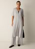 Ribbed Knit V-Neck Dress