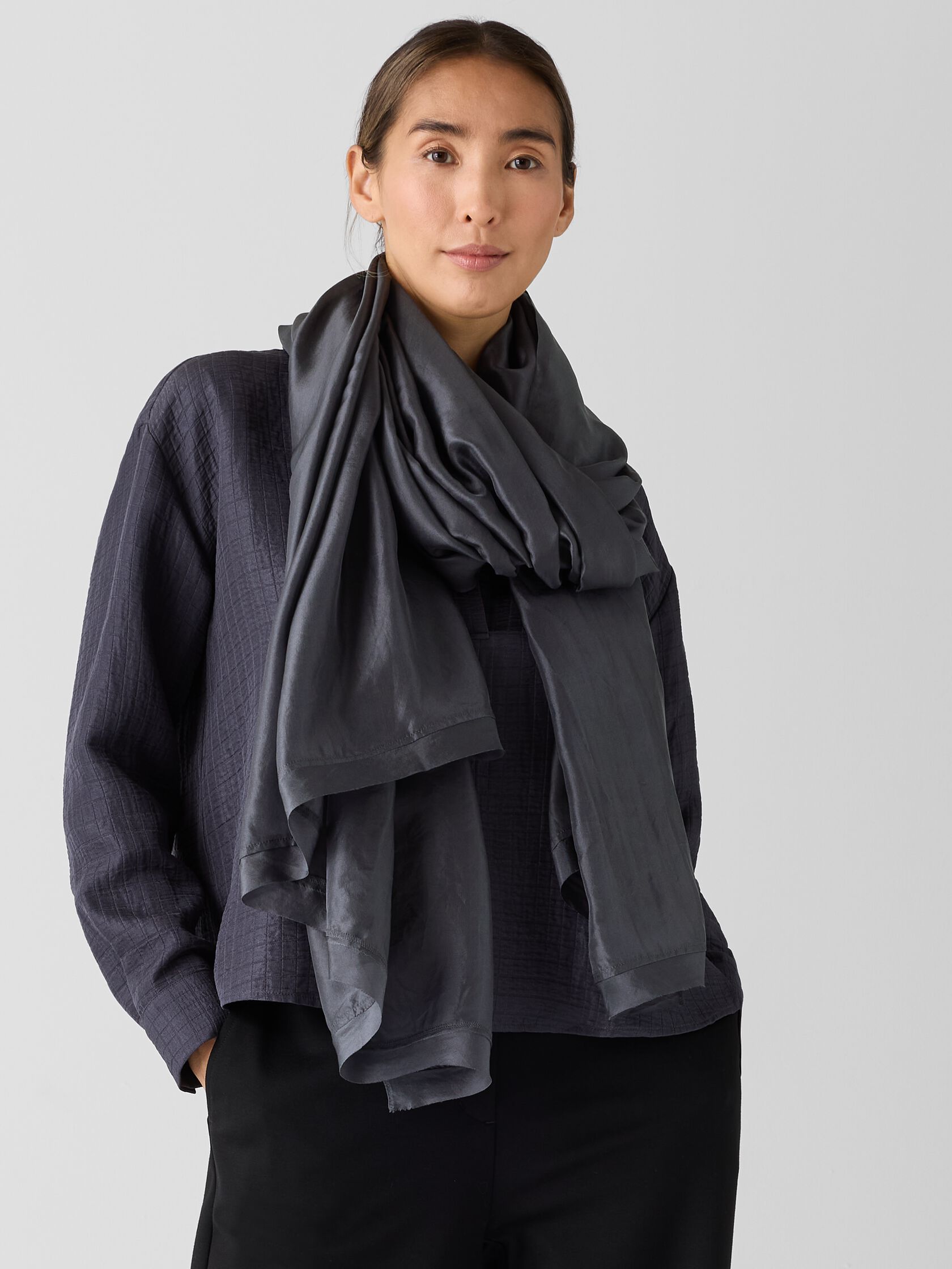 Washed Transitional Silk Parachute Scarf