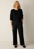 Felted Wool Jersey Straight Cuffed Pant&nbsp;in Regenerative Wool