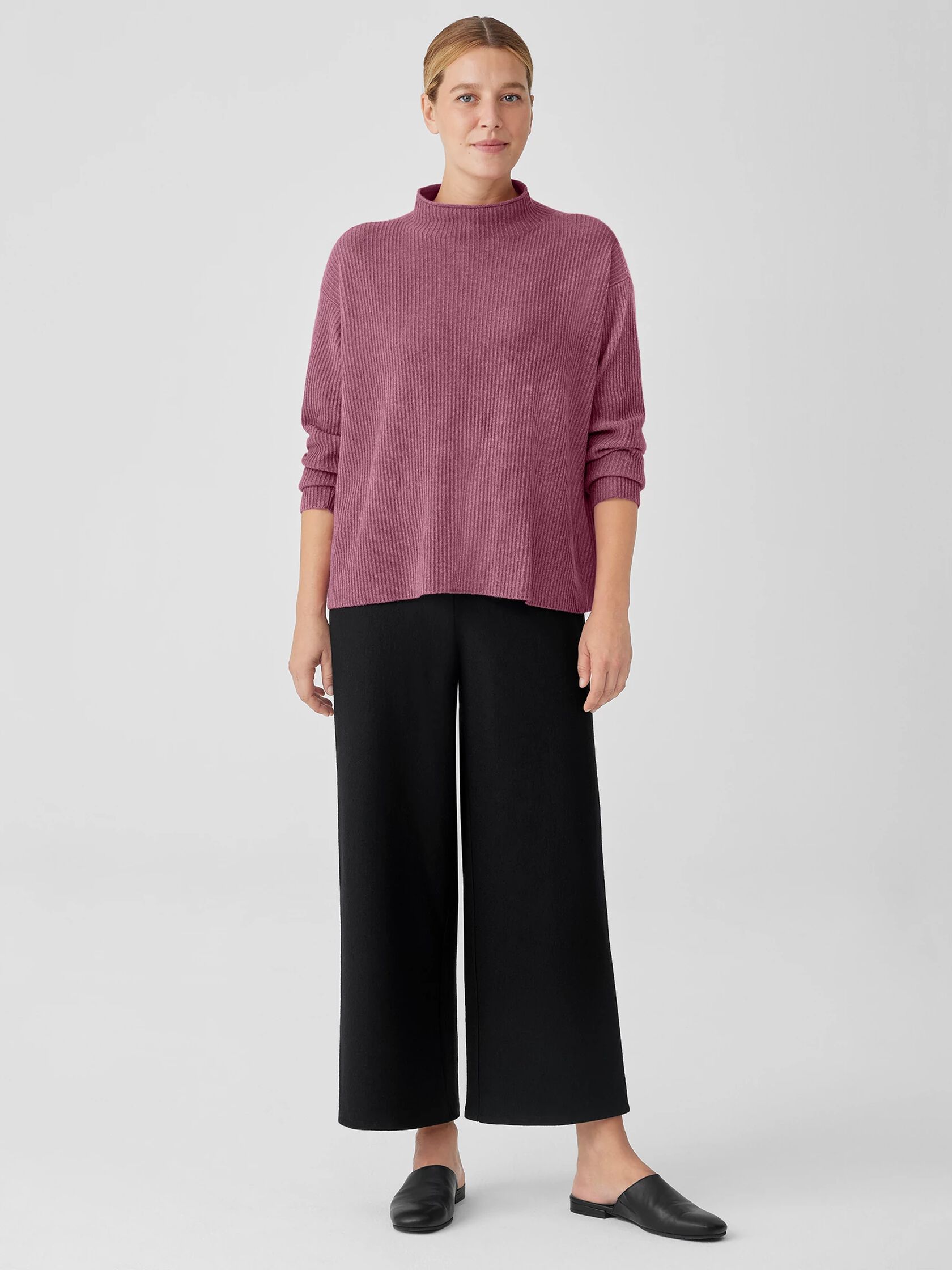Italian Cashmere Funnel Neck Top