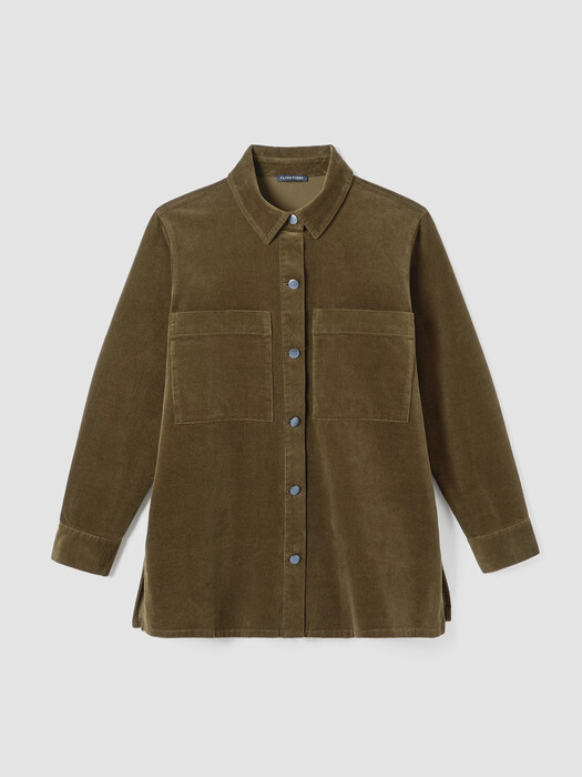 Organic Cotton Stretch Corduroy Shirt Jacket