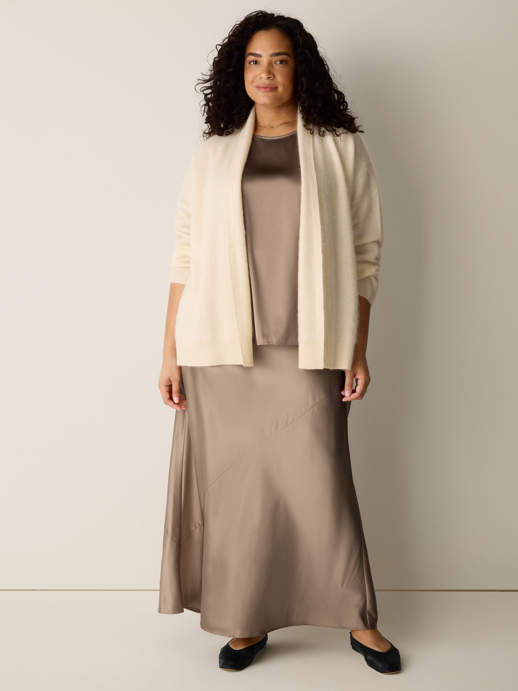 Cashmere Fluff High Collar Cardigan