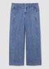 Cotton Stretch Denim Wide-Leg Trouser
