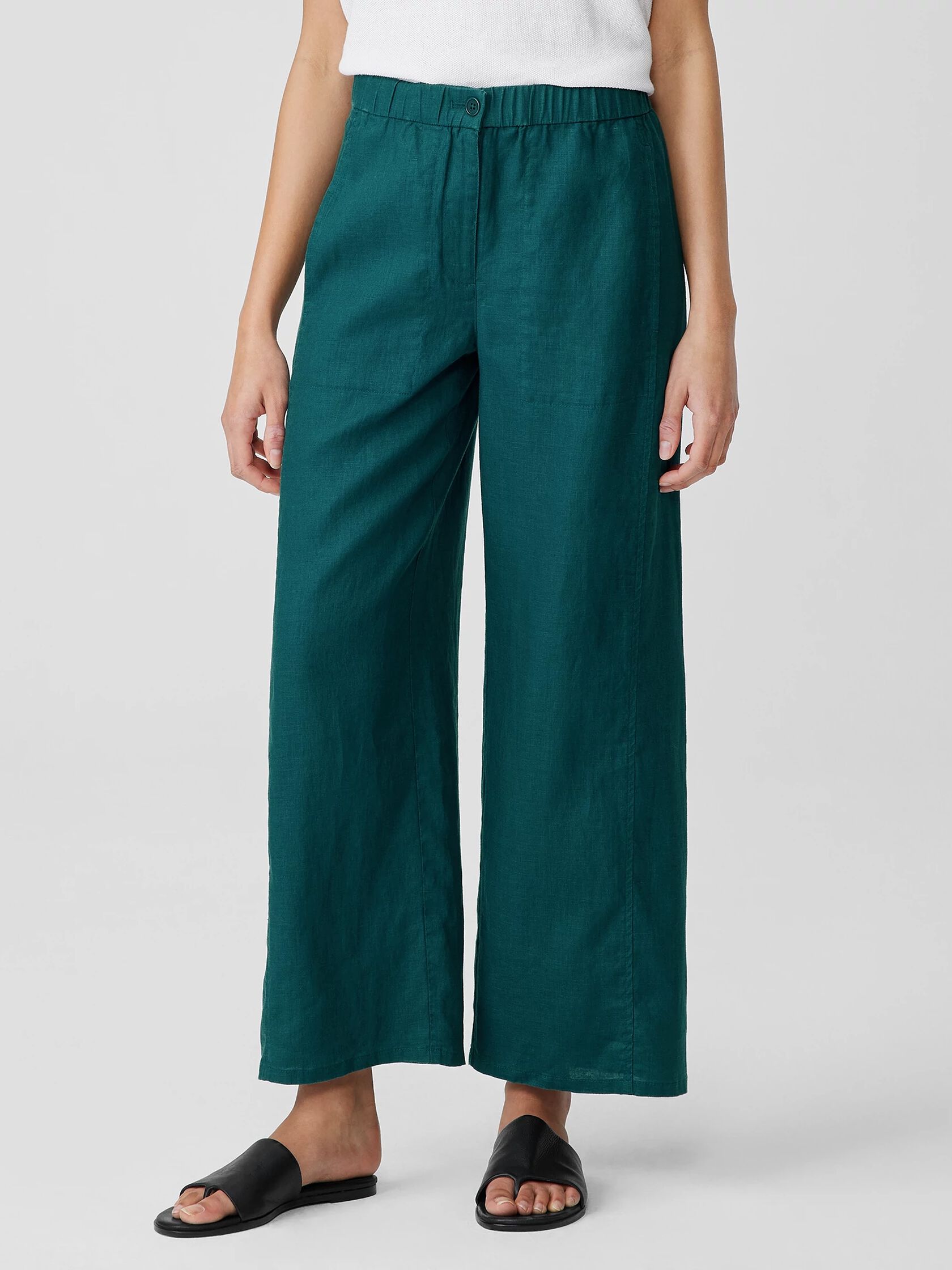 Organic Linen Wide Trouser Pant