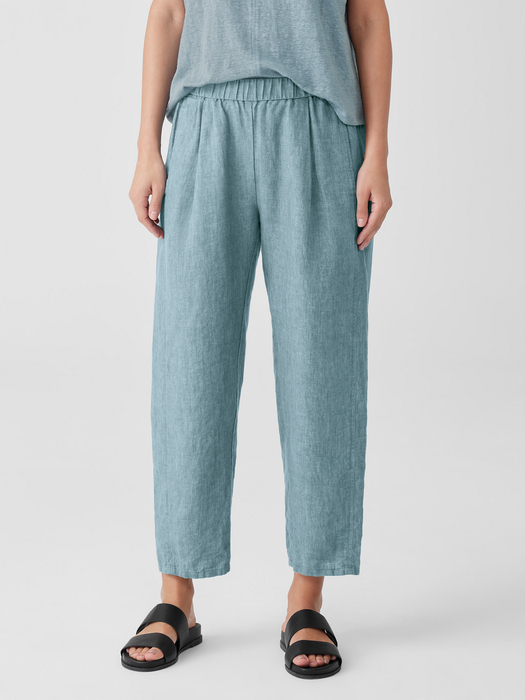 Washed Organic Linen Delave Lantern Pant