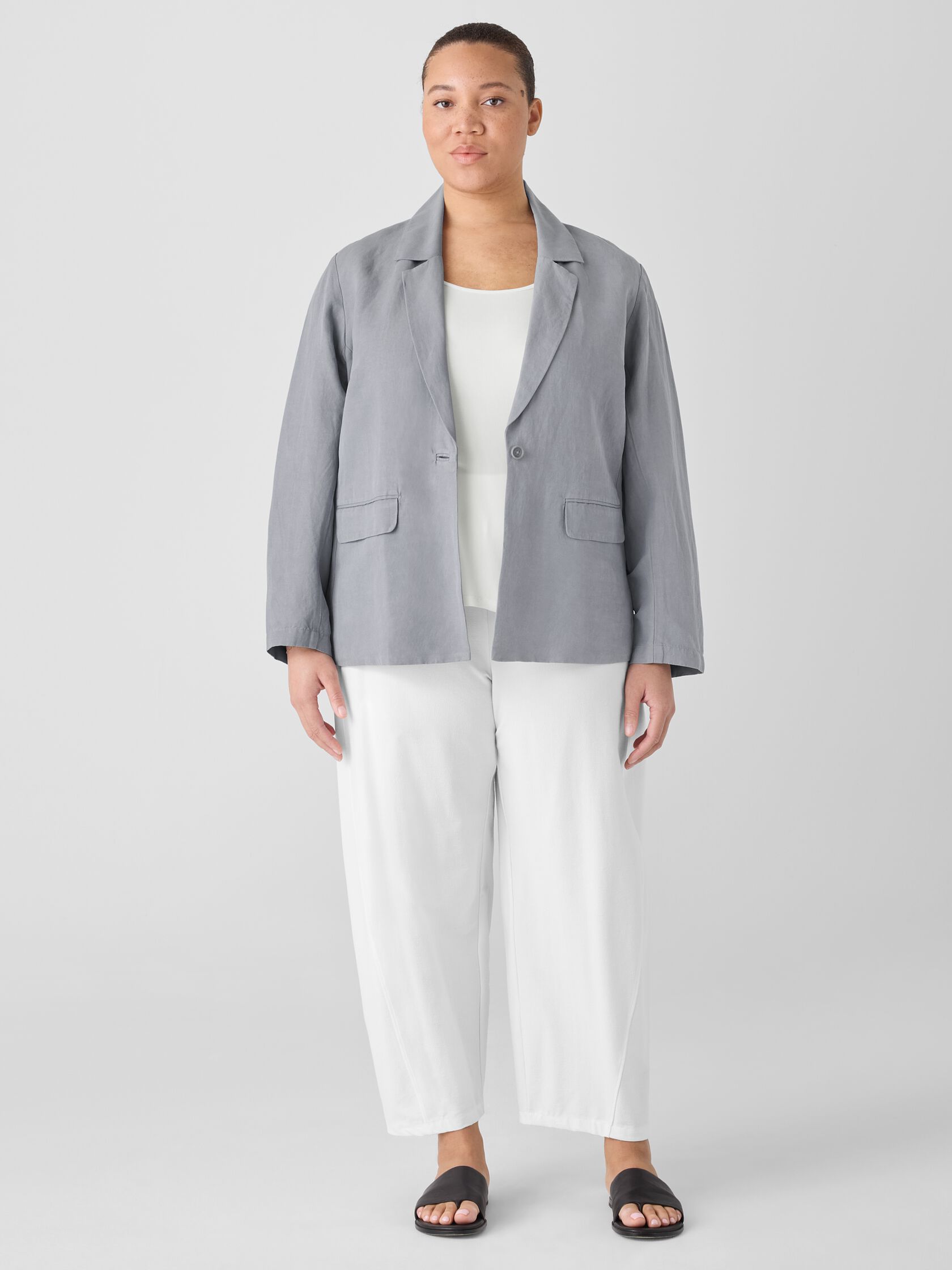 Washable Stretch Crepe Lantern Pant