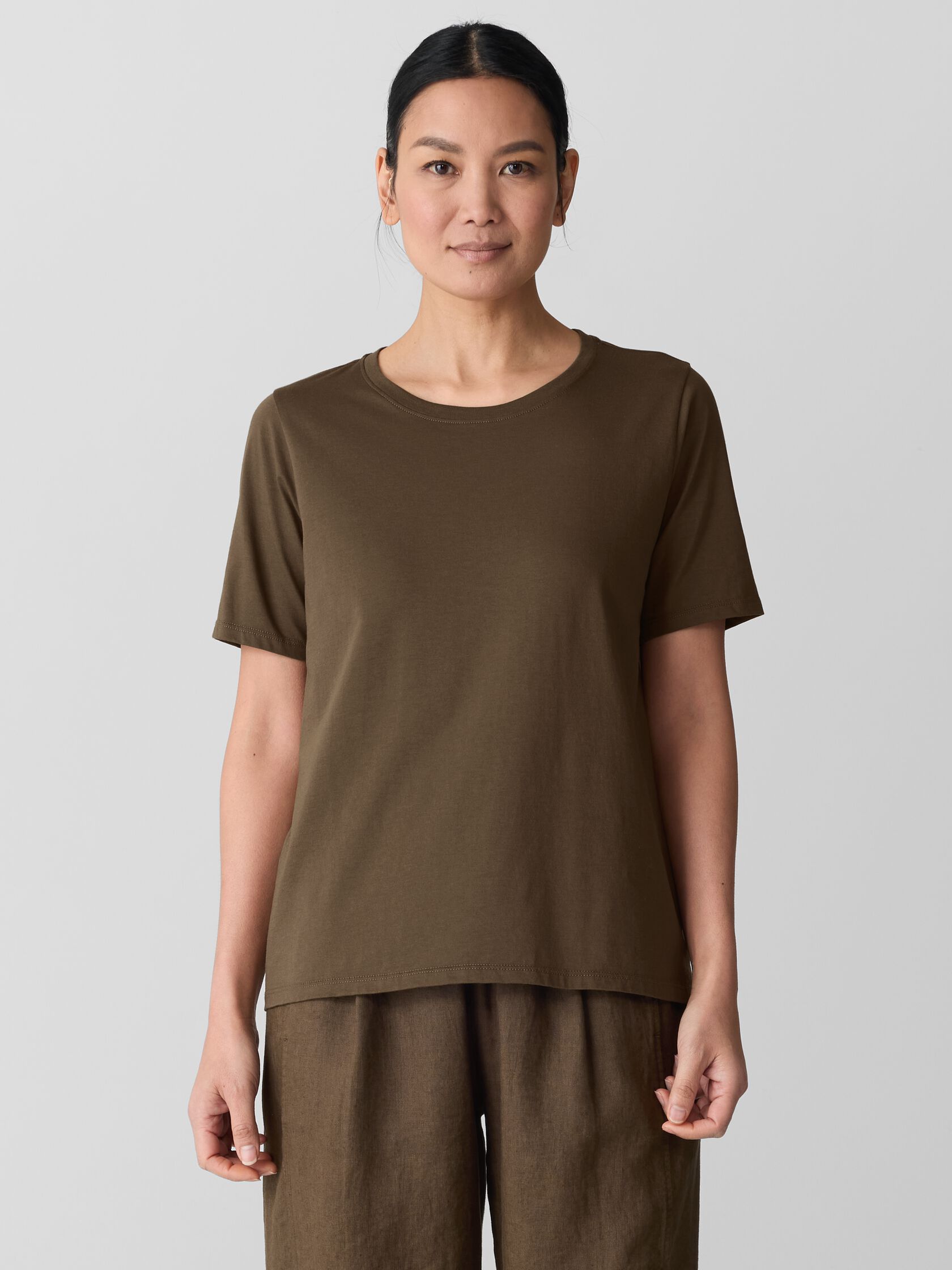 Organic Pima Cotton Jersey Round Neck Tee