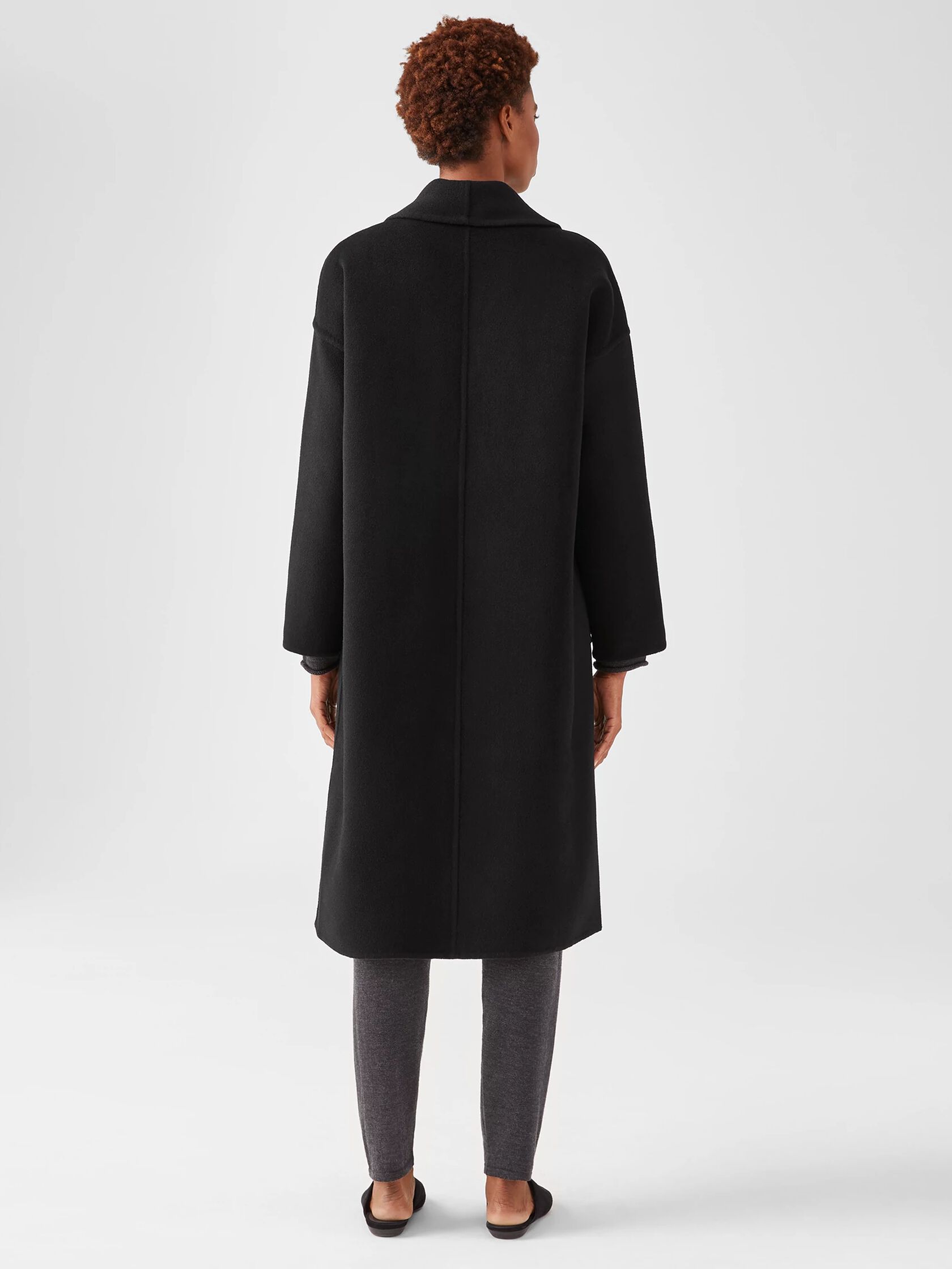 Doubleface Wool Cashmere Shawl Collar Coat