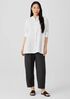 Organic Handkerchief Linen Mandarin Collar Shirt