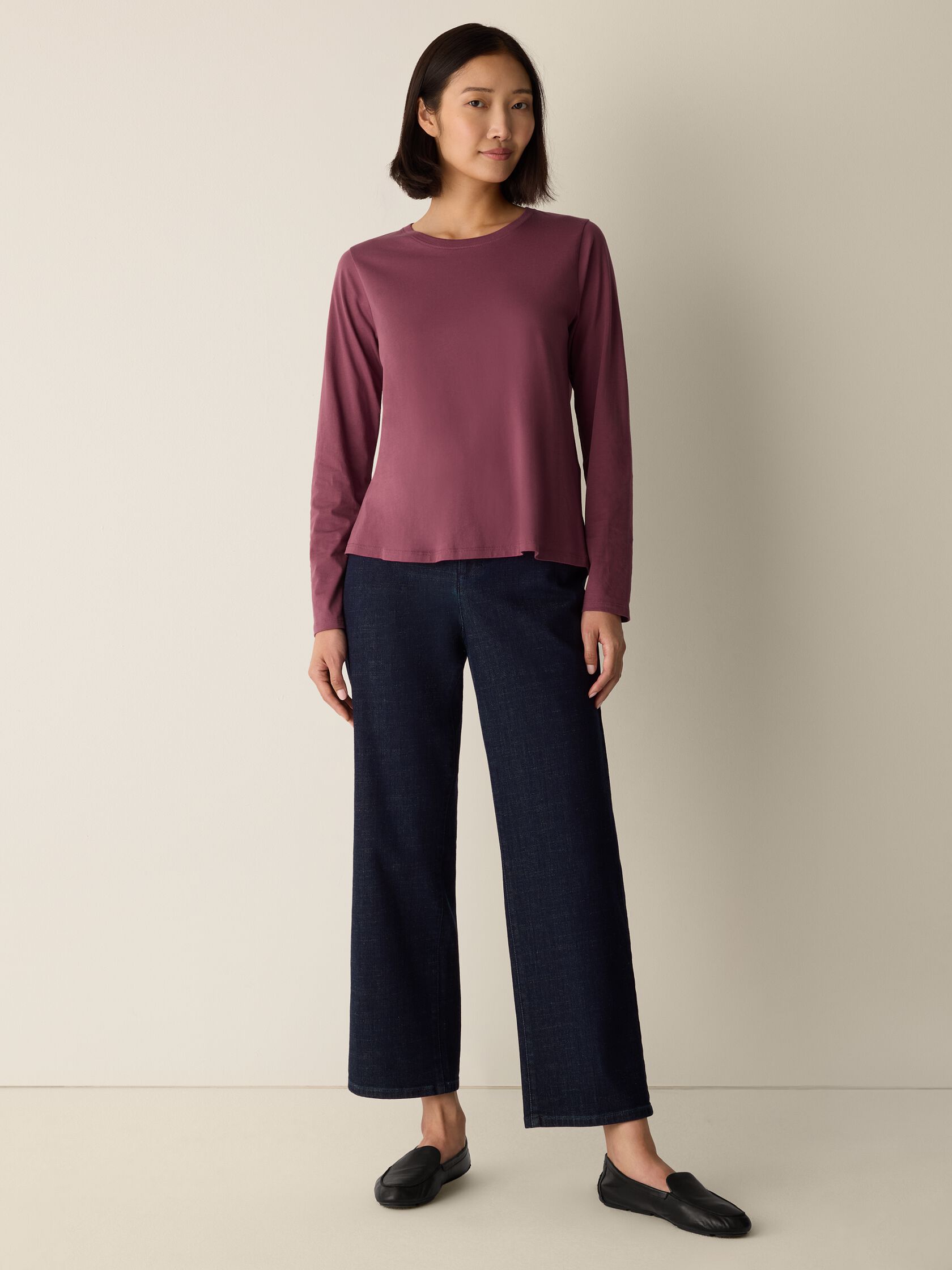 Organic Pima Cotton Jersey Long-Sleeve Tee