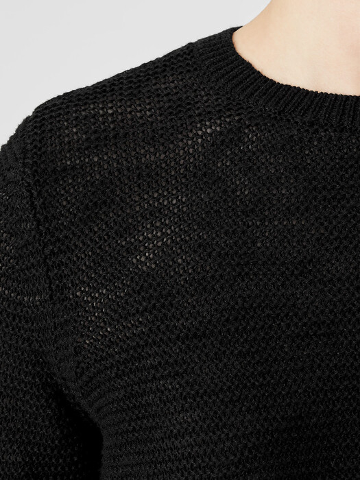 Organic Cotton Linen Slub Crew Neck Top