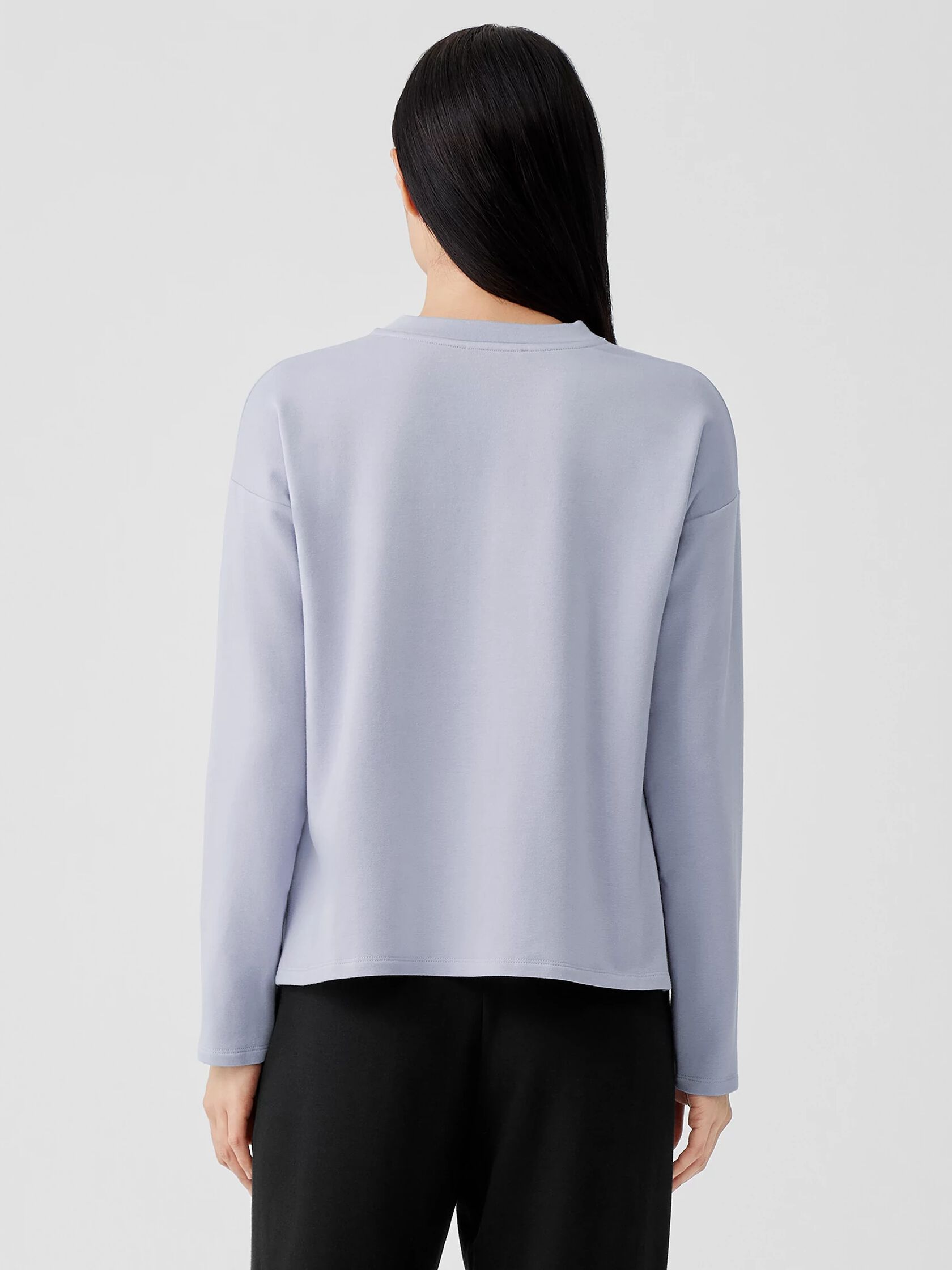 Cozy Brushed Terry Hug Crew Neck Top