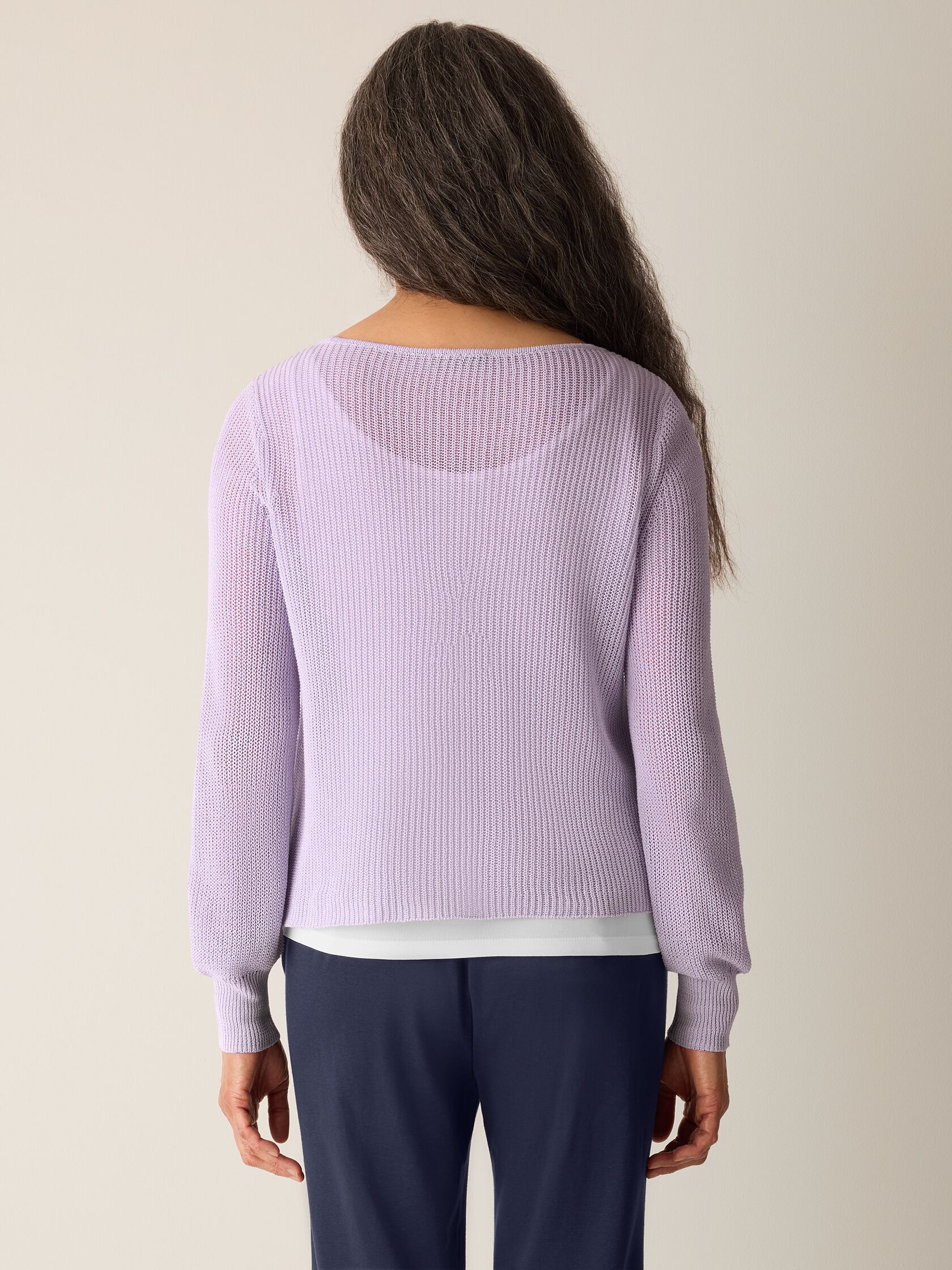Cotton Silk Cord Ballet Neck Top