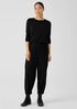 Boiled Wool Jersey Pleated Lantern Pant