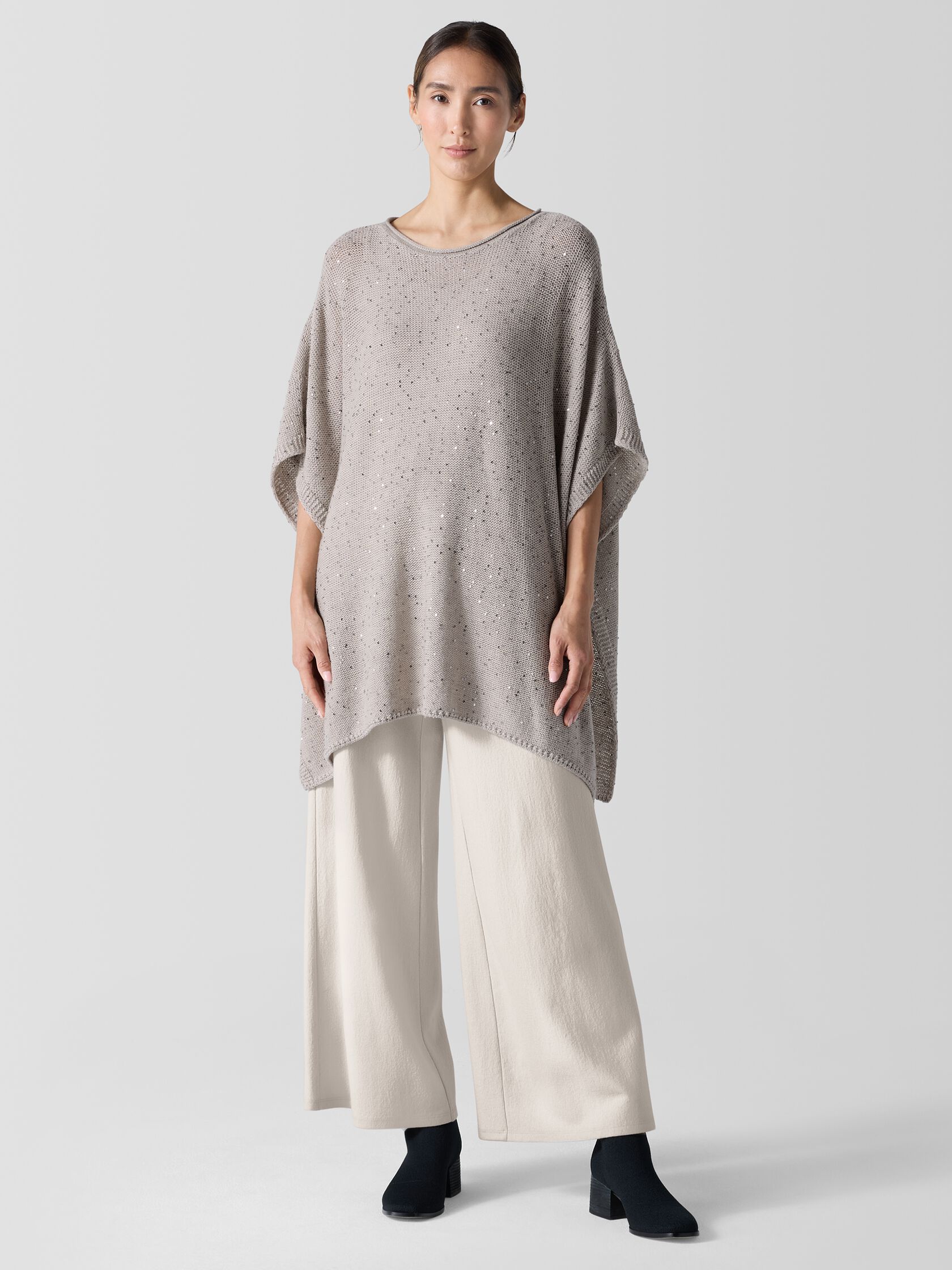 Merino Sequin Poncho