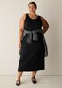 Stretch Jersey Knit Scoop Neck Dress