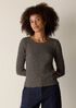 Bubble Jacquard Round Neck Top