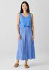 Crushed Silk Flared Skirt