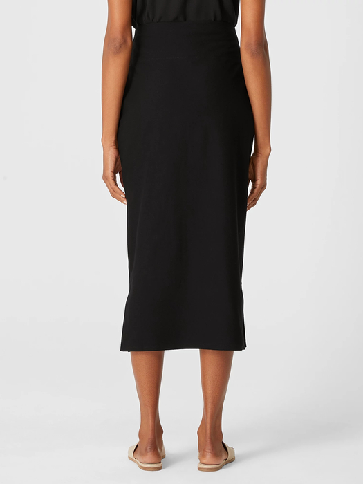 Washable Stretch Crepe Pencil Skirt