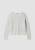 Cotton and Recycled Cashmere Thermal Crew Neck Top