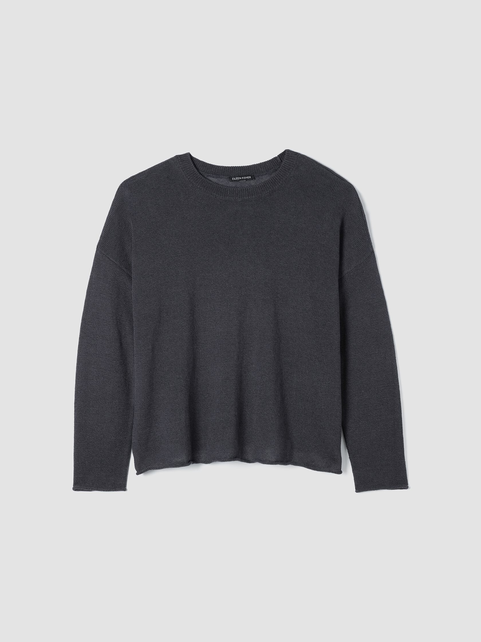 Organic Linen Cotton Cord Crew Neck Top
