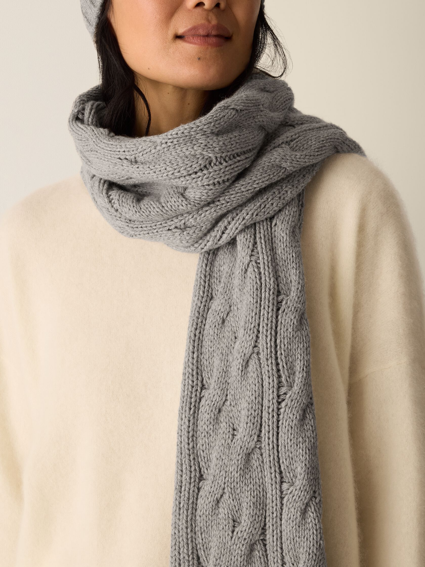Cotton & Recycled Cashmere Scarf