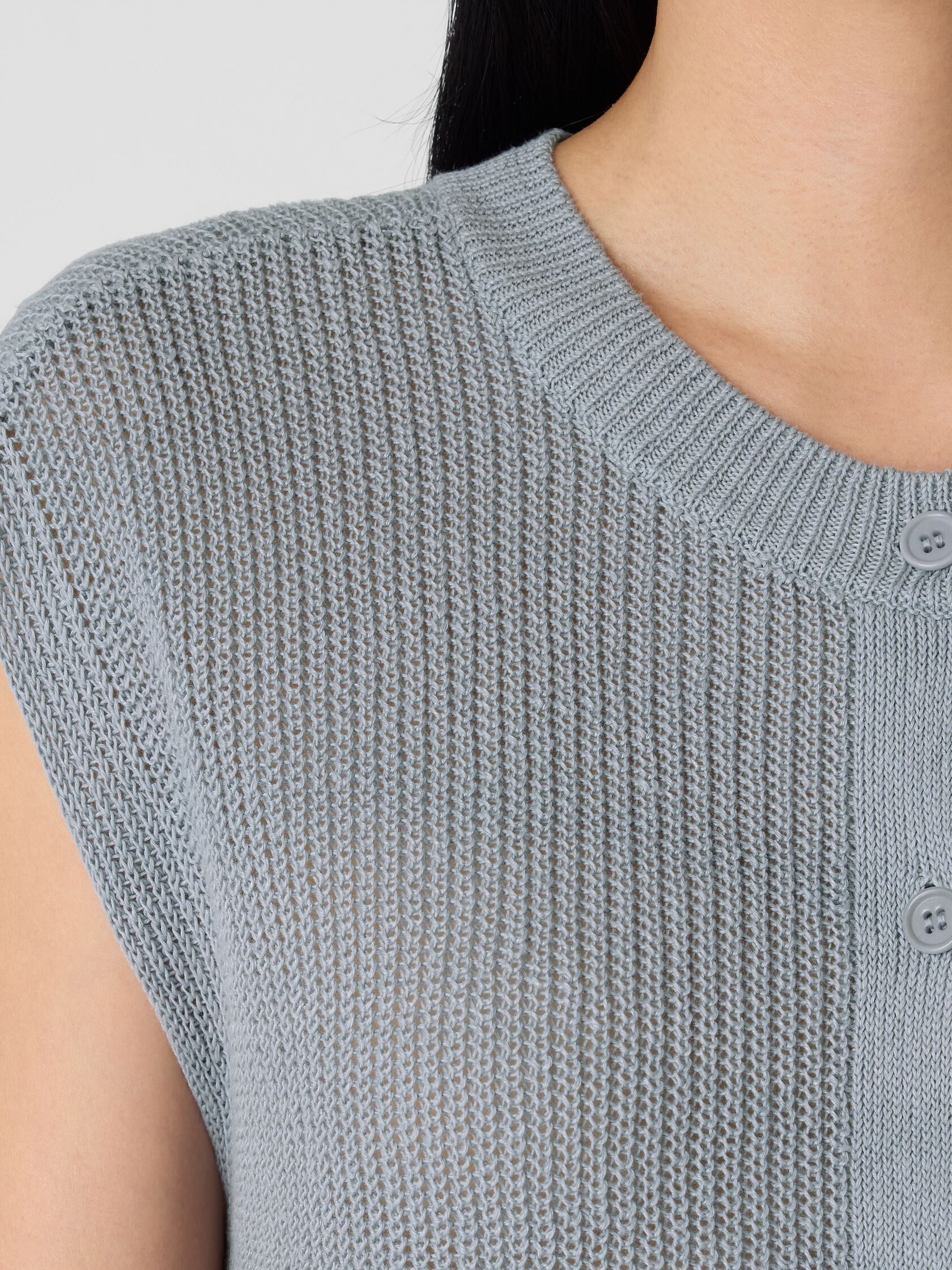 Organic Linen Cotton Cord Vest