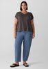 Organic Linen Jersey V-Neck Tee