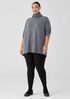 Cotton and Recycled Cashmere Turtleneck Long Top