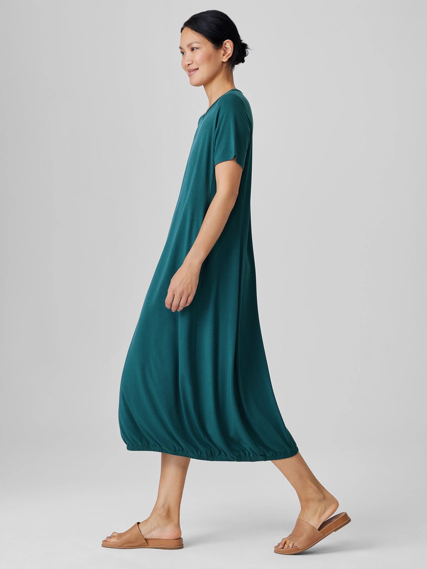 Fine Jersey Lantern Dress