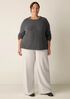 Felted Wool Jersey Wide-Leg Pant in Regenerative Wool