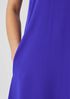 Silk Georgette Crepe Scoop Neck Dress