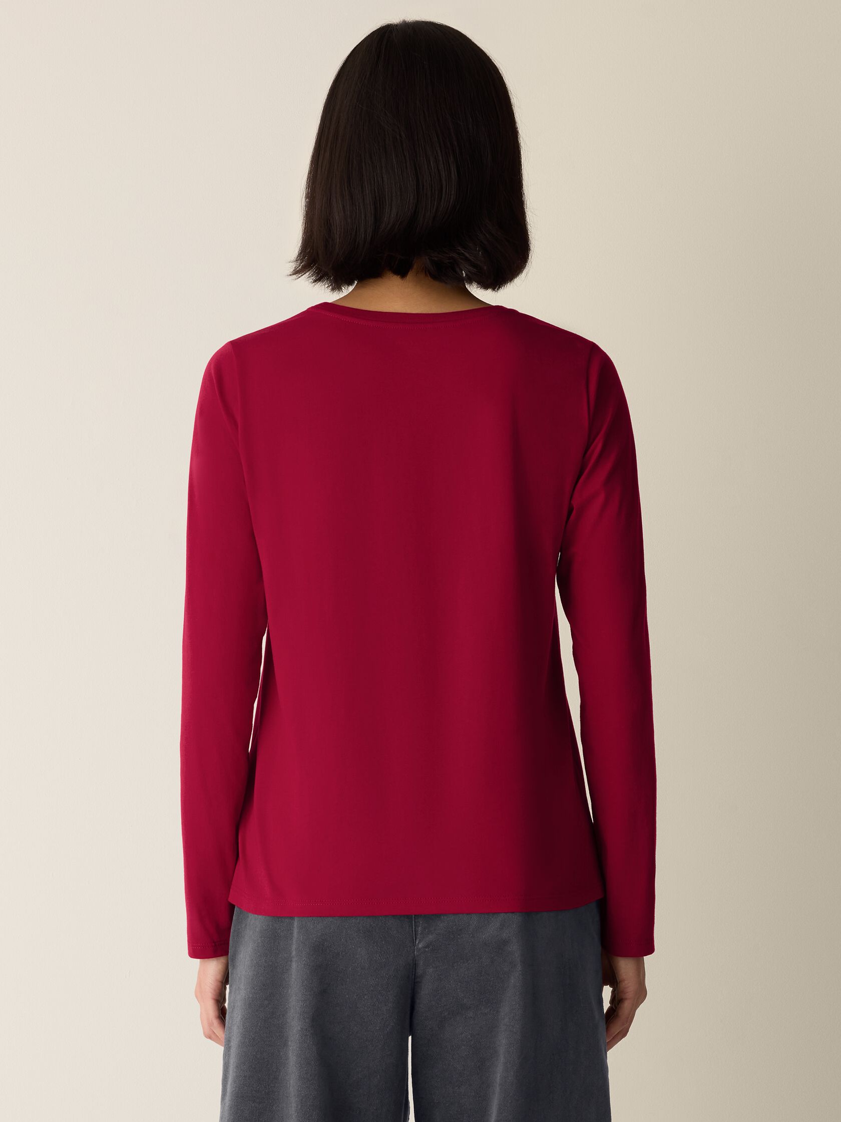 Organic Pima Cotton Jersey Long-Sleeve Tee