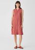 Puckered Organic Linen Sleeveless Dress