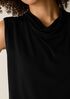 Stretch Silk Jersey Cowl Neck Tank