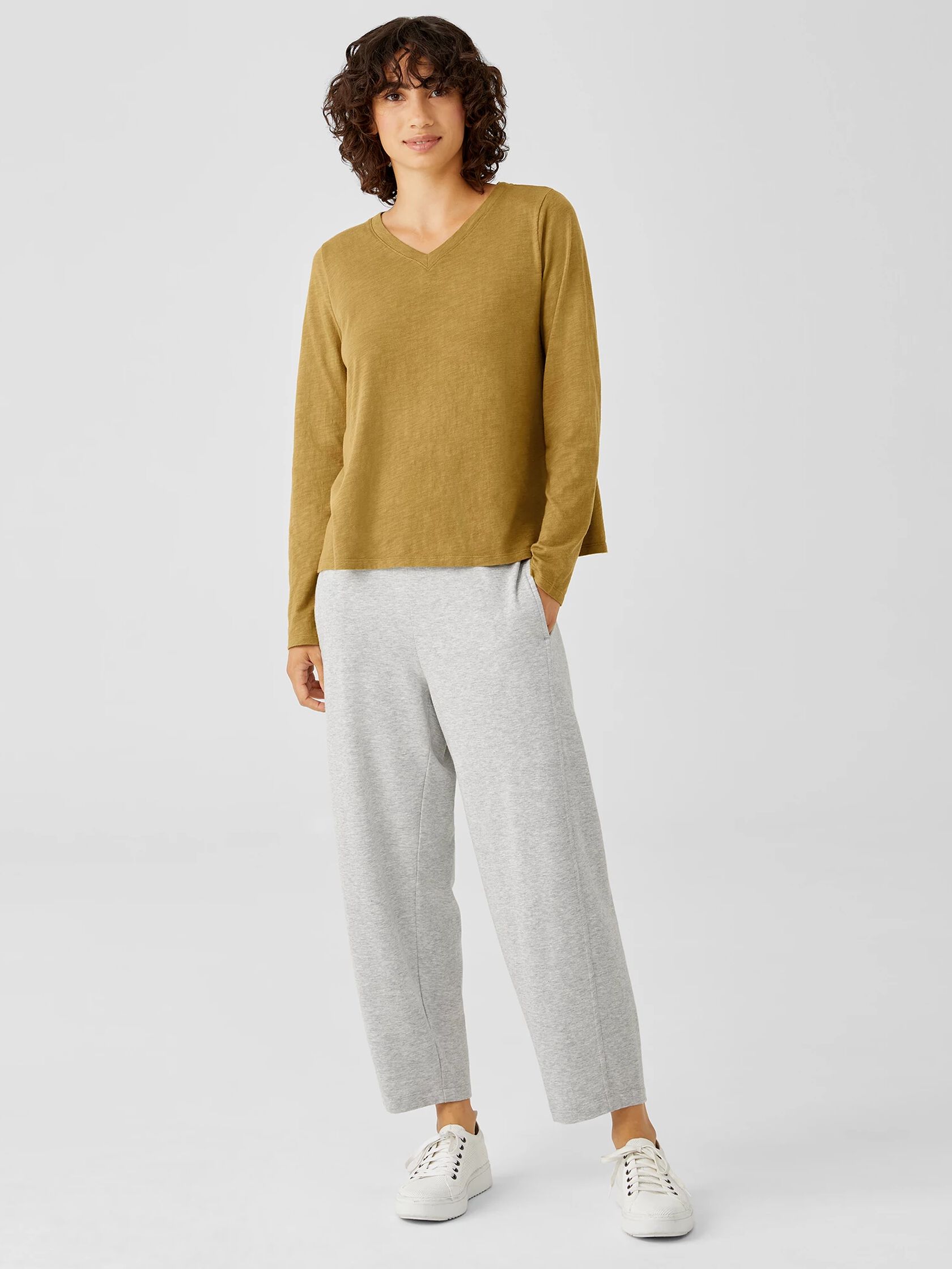 Organic Cotton Slub Long -Sleeve Tee