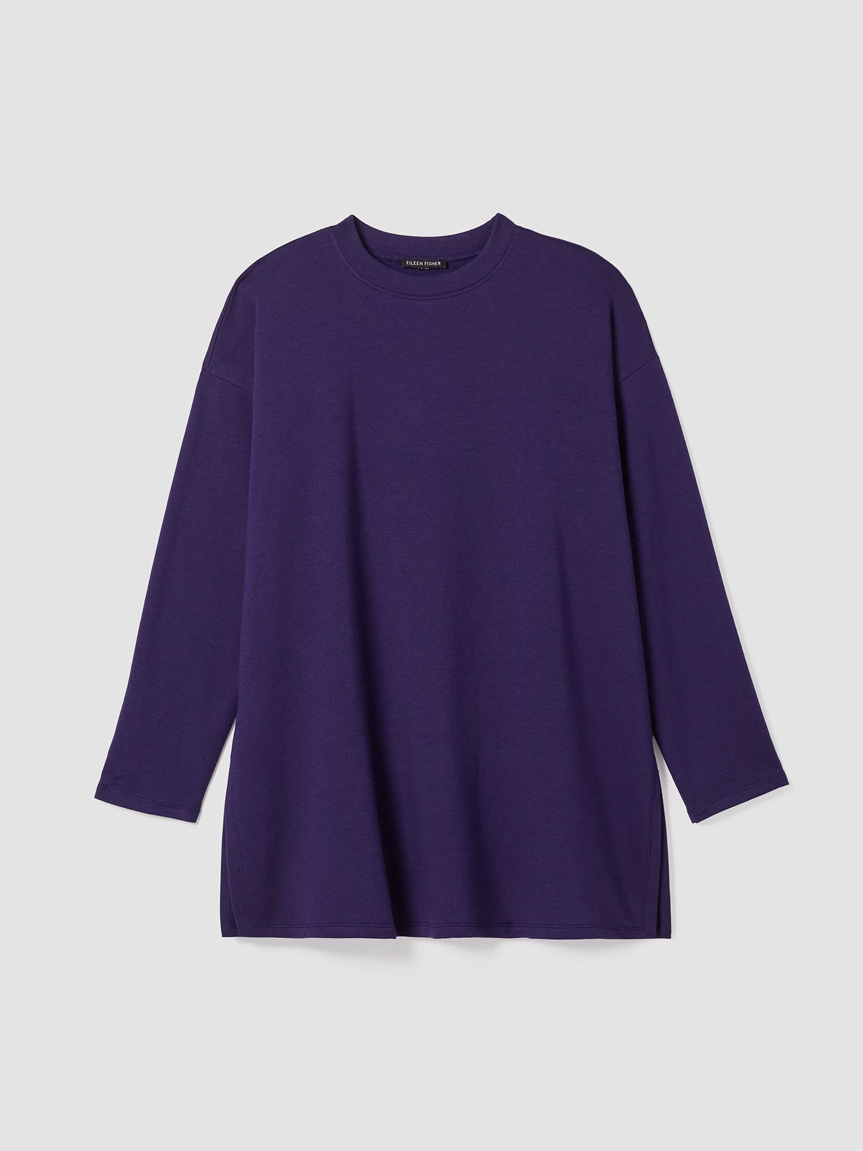 Cozy Brushed Terry Hug Crew Neck Long Top