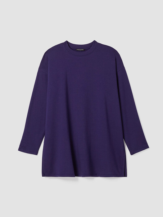 Cozy Brushed Terry Hug Crew Neck Long Top
