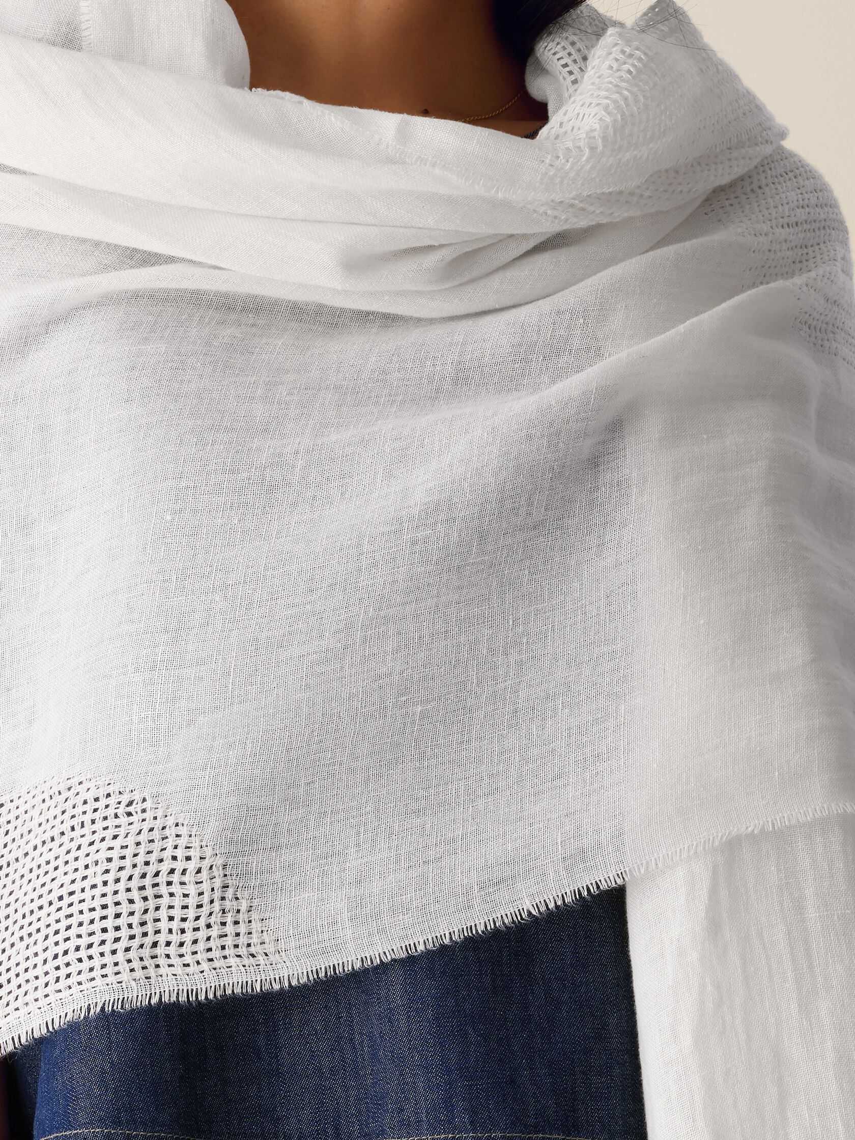 Organic Linen Circles Scarf