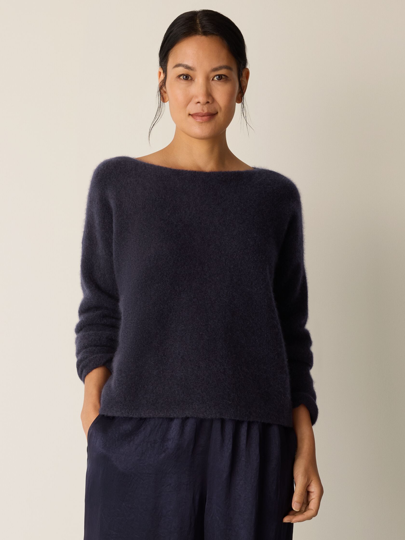 Cashmere Silk Bliss Bateau Neck Top