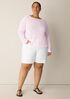 Organic Linen Cotton Slub Bateau Neck Top