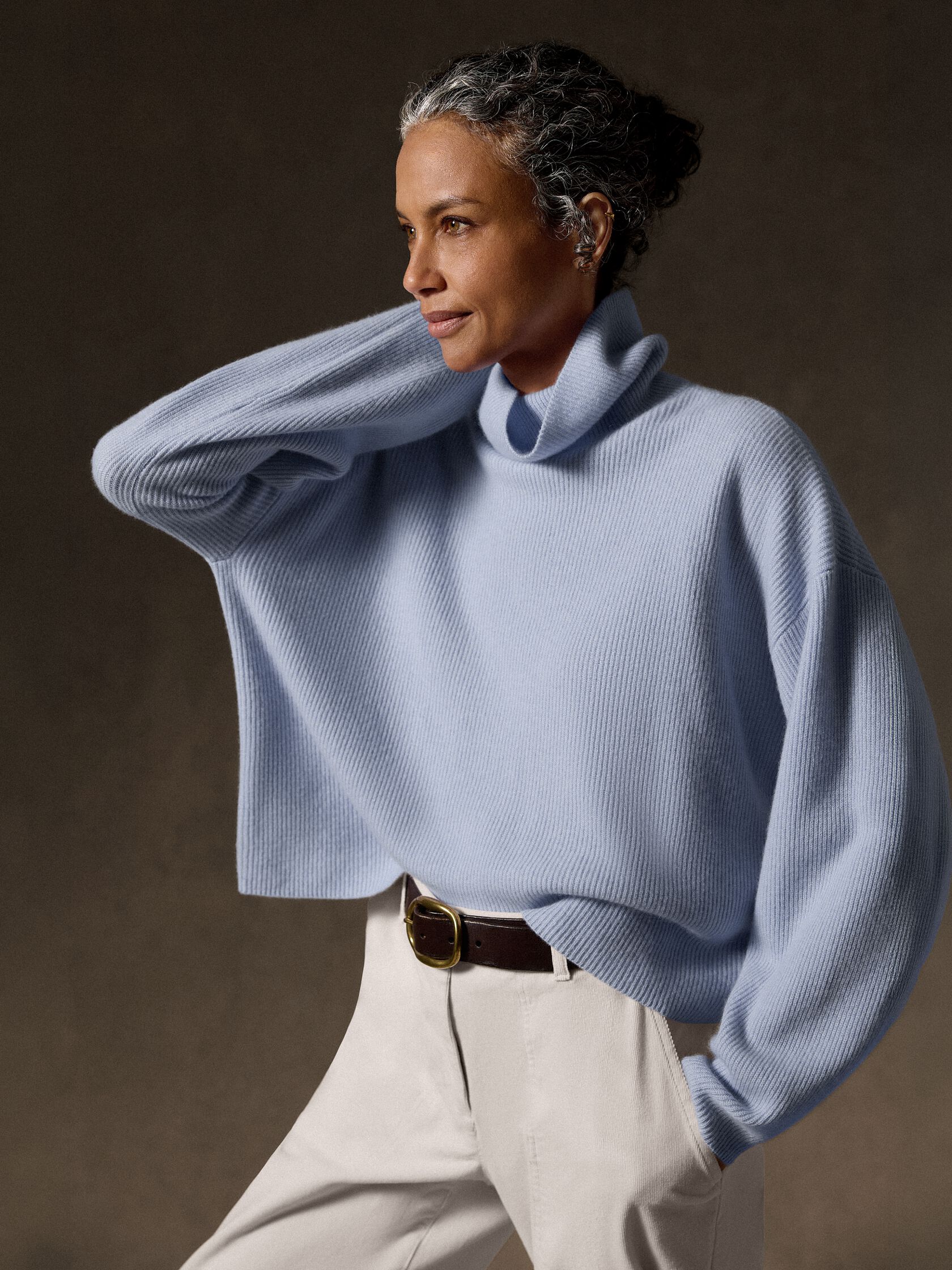Italian Cashmere Turtleneck Top