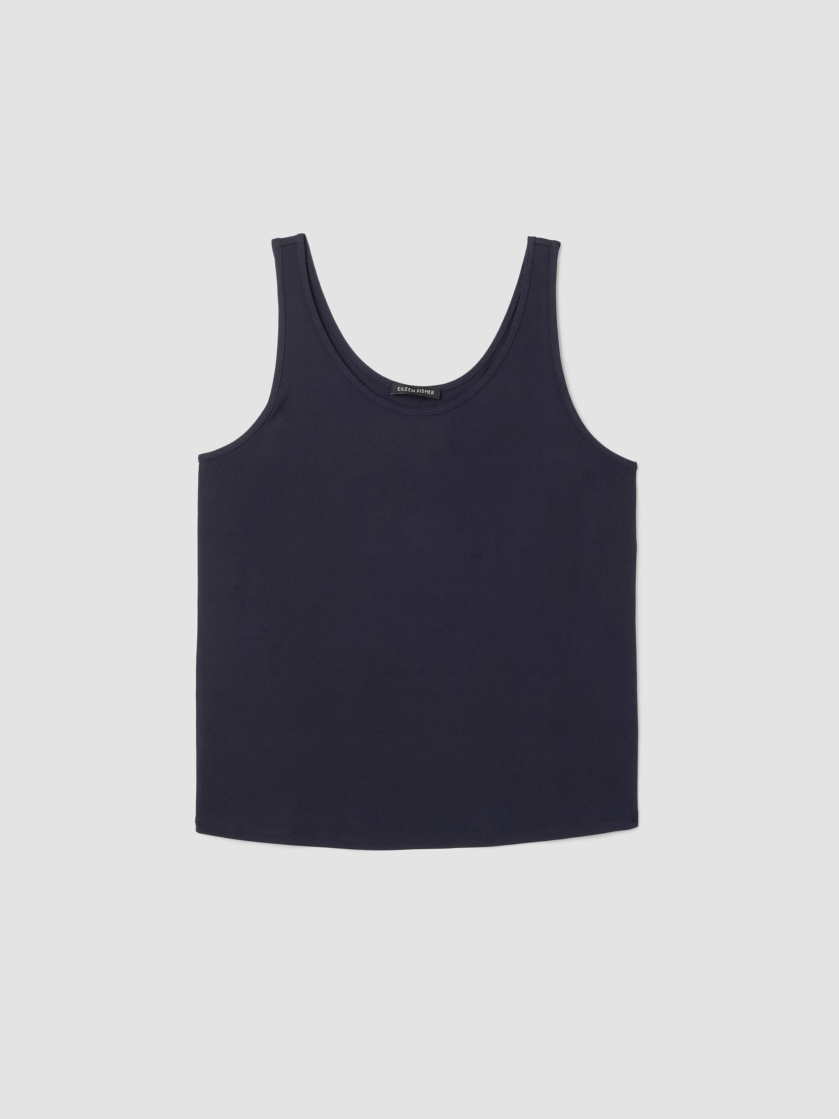 Stretch Silk Jersey Scoop Neck Tank