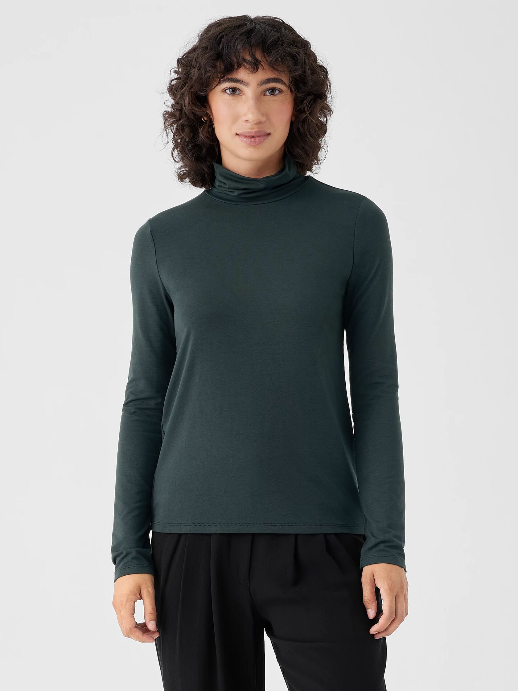 Fine Jersey Scrunch Neck Top