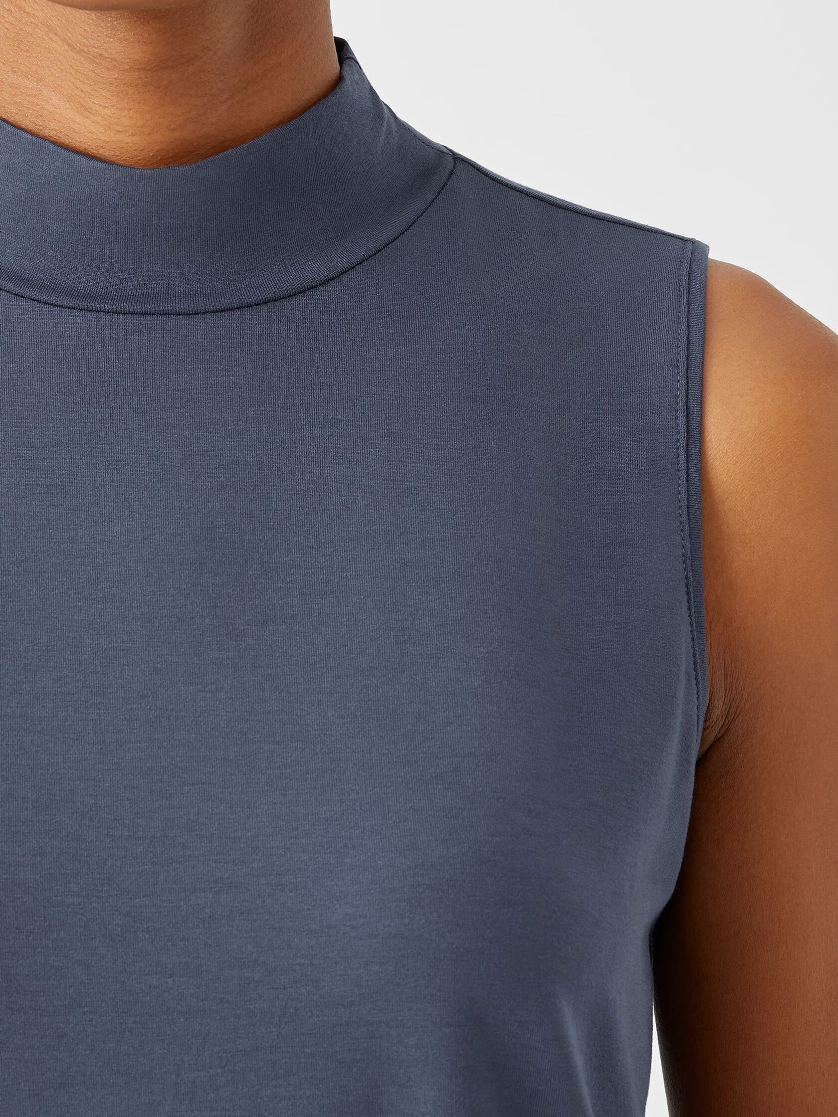 Fine Jersey Mock Neck Tank